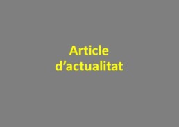 Imatge etiqueta per publicació d'article d'actualitat.